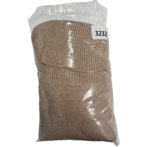 Paige Revolve Sweater Womens Large Tan Camel Off Shoulder Foldover Wool Pullover - Picture 12 of 13